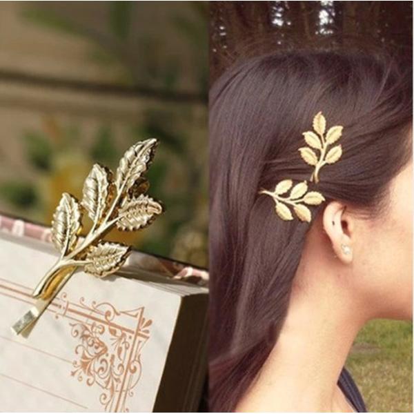 Olive Leaf bride headdress duckbill clip bangs clip hair accessories