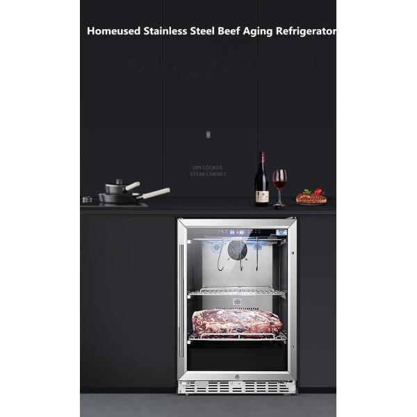 SS201 54L Wine Cooler Refrigerator Anticorrosive With Blue Light