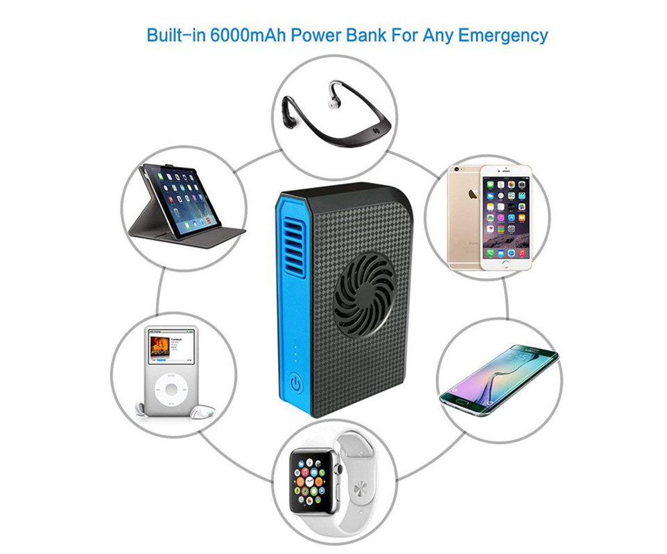 Power Bank Lithium Rechargeable Battery Powered Fan