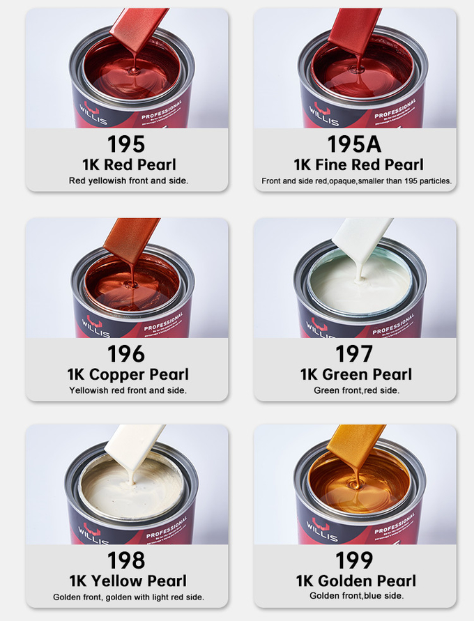Standard 1K Basecoat Metallic Pigment Pearl Automotive Paint Spray Car Paint Liquid Coating Automotive Thinner 9