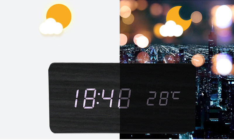 Smart Mini FM Portable Clock Radio With LED Light Bluetooth Speaker