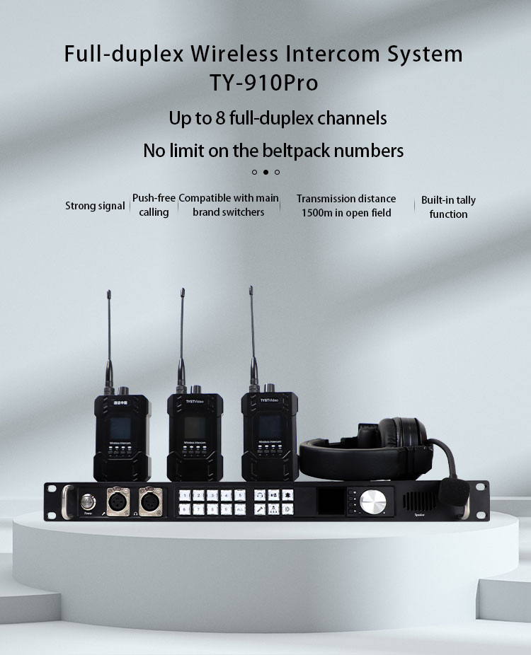 Full Duplex Director Communication System 910Pro 4-channel Wireless Intercom System