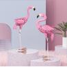 Creative Iron Pink Flamingo Garden Decoration for sale