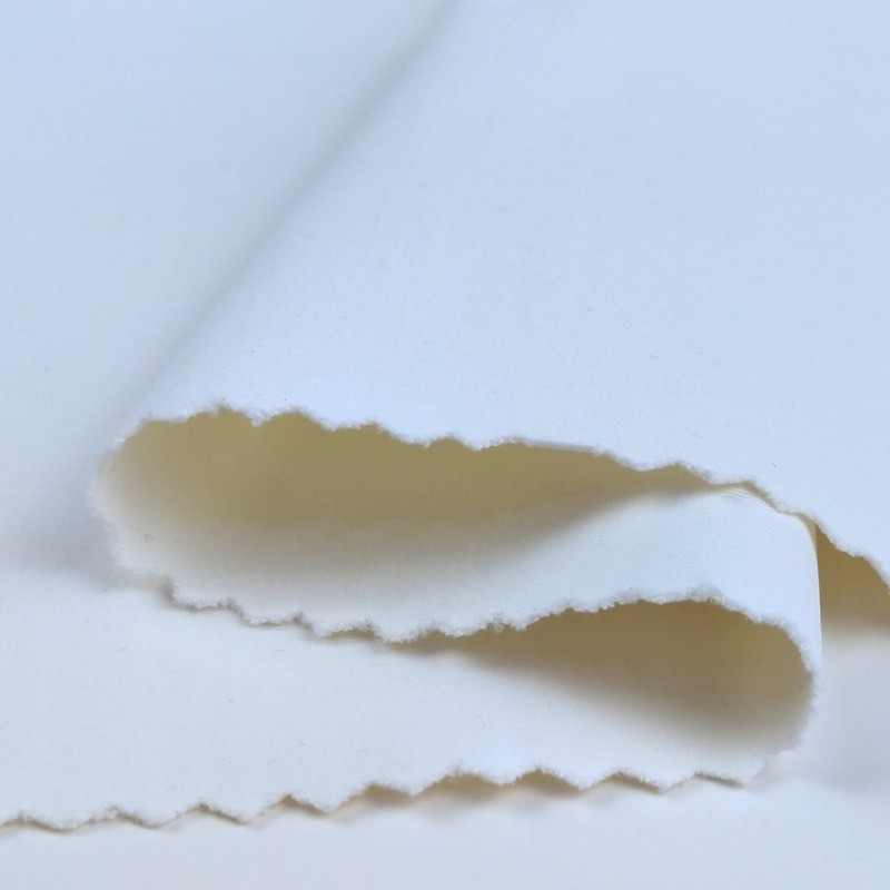 GRS 73%Recycled polyester 27%spandex fabric 250gsm swimsuit bra white stretch knitted fabric