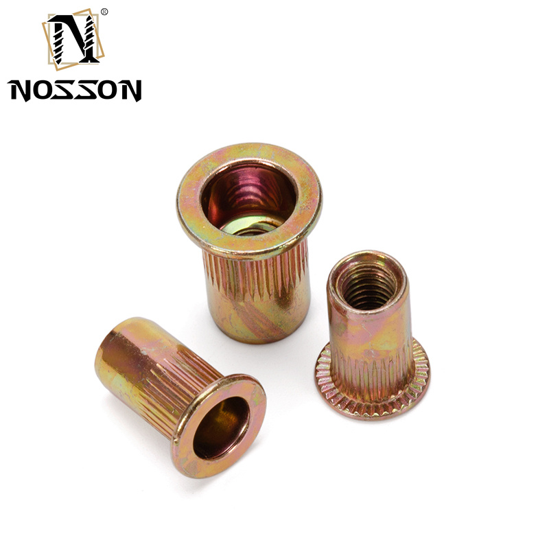 Metric DIN Remache Tuerca Rivnut M3 M4 M5 M6 M8 M10 M12 304 Stainless Steel Flat Head Knurled Threaded Insert Rivet Nut