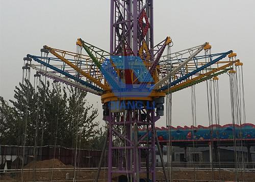 Quality Popular Amusement Park Thrill Rides Crazy Drop Tower Ride With 36P Seat for sale