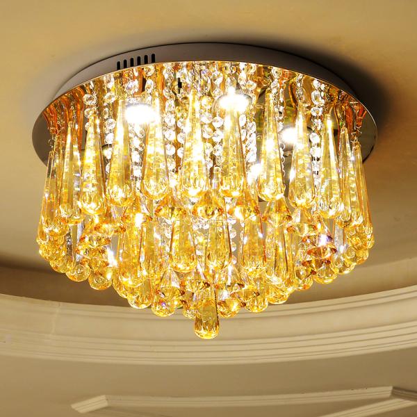 Gold Crystal flush mount ceiling Lights For Indoor Home Project Lighting (WH-CA-17）
