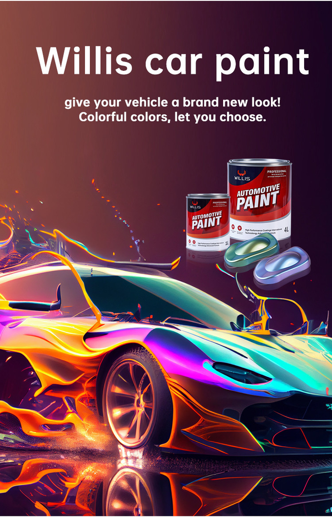 Standard 1K Basecoat Metallic Pigment Pearl Automotive Paint Spray Car Paint Liquid Coating Automotive Thinner 2
