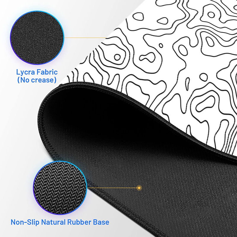 Color Print Rectangle Mouse Pad with Customized Line Pattern and Sublimation Printing
