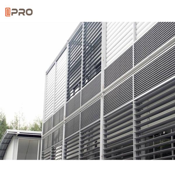Shade Automatic 38mm outdoor aluminium plantation shutters Horizontal Opening Pattern '