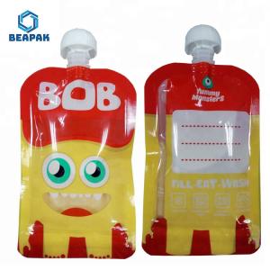 China Customized Printed Stand Up Reusable Spout Pouch on sale