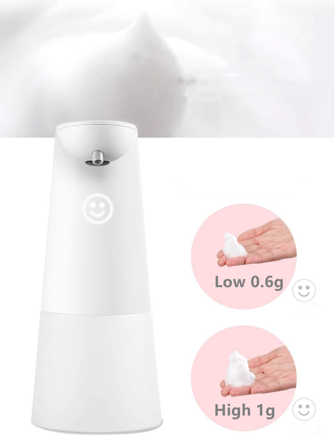 ABS Bathroom Foam Soap Dispenser 250ML 0.25S Automatic Touchless