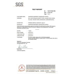 Gainford Equipment (Dongguan) Limited Certifications