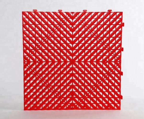 Quality Red Rot Proof Interlocking Garage Carpet Tiles Load 2500N for sale