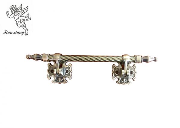 Quality Antique Brass Metal Casket Handle Zamak Decoratio Europe Style With Steel Twist Tube for sale