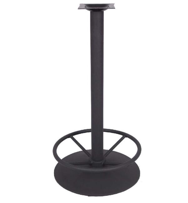 OEM Round Metal Table Legs / Restaurant Bar Table Bases Footrest Colour Customized