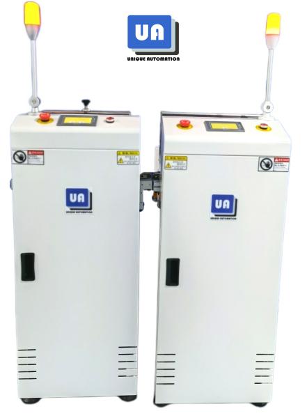 Quality SMT 280 Pcs Capacity PCBs Push Up Stacker 150W PCB Magazine Unloader for sale