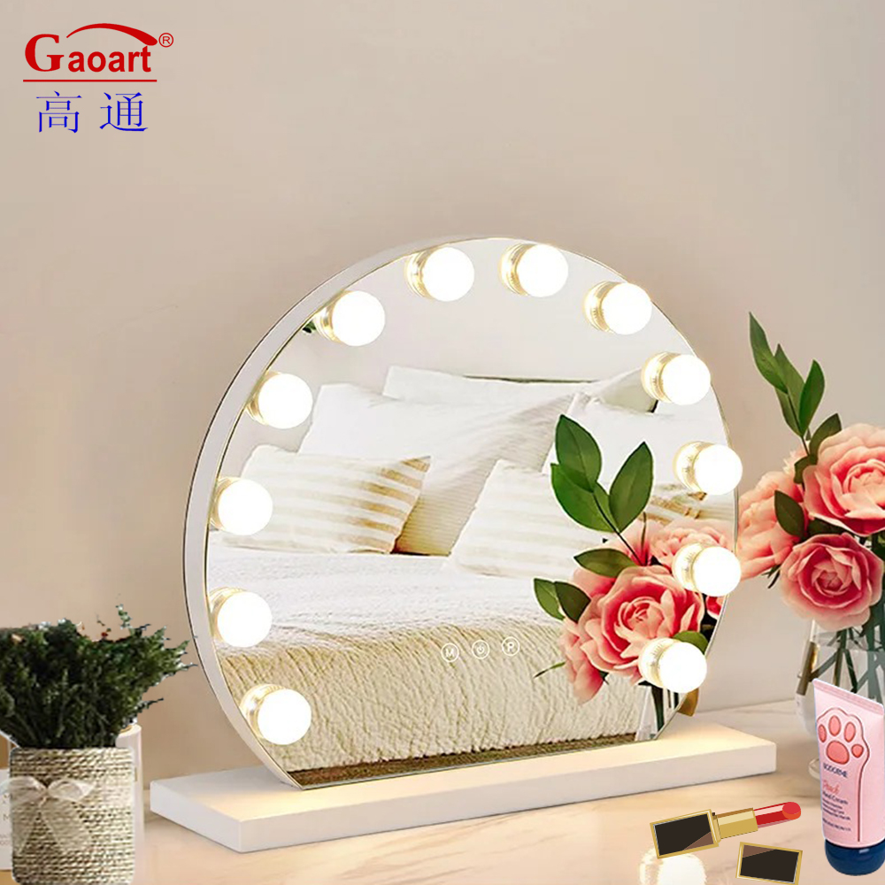 Chrome Led Light Bulb Home Decor With Hollywood Mirror Extra LOGO Yes Cosmetic Mirror