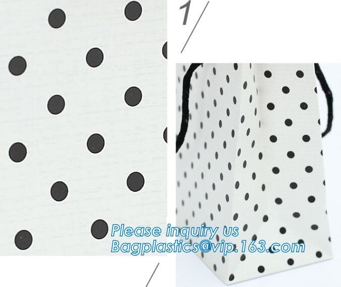 Custom paper bag with handle coated white paper bag printing pattern flower carrier bag,Flower carrier paper bags with d