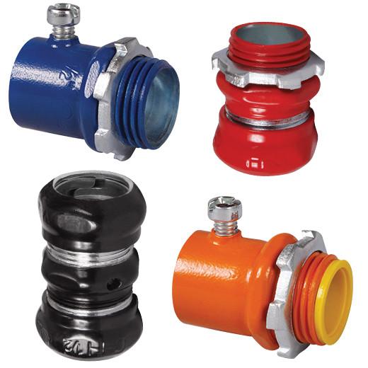 Quality Carbon Steel Metal Conduit Connectors Powder Coating Multi Colors Optional for sale