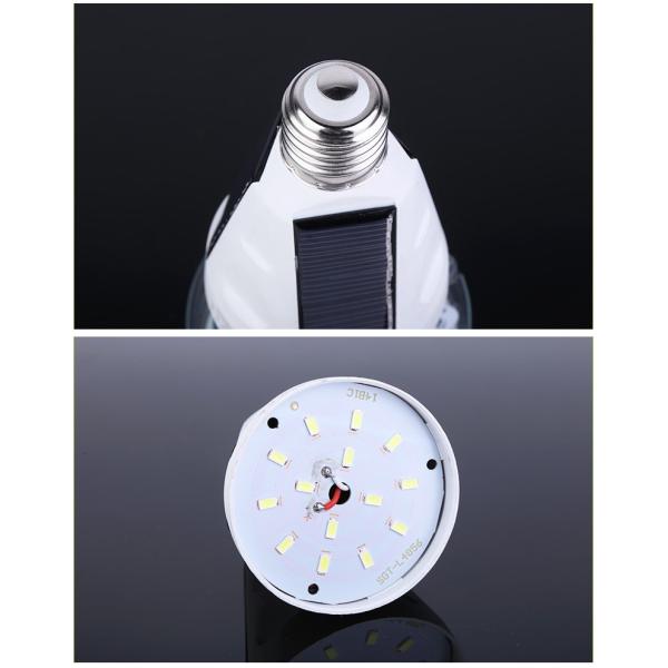 7W 12W led bulb solar emergency rechargeable lamp E27 Li battery CE isolated driver 5630 chip Epistar 80LM 80RA PC cover