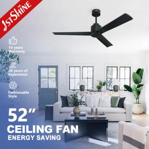 China Black 3 Solid Wood Blades Quiet Ceiling Fan With Remote Control wholesale