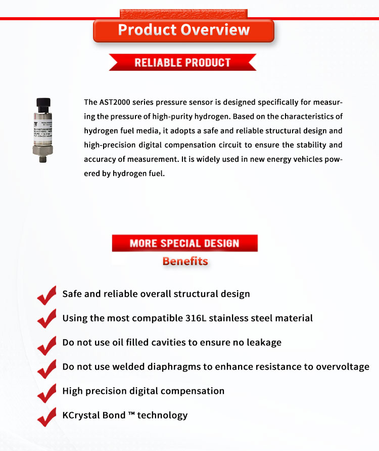 Customizable UNIVO Pressure Sensor for Liquids and Gases 0.5-4.5V Output -1-2Bar Range