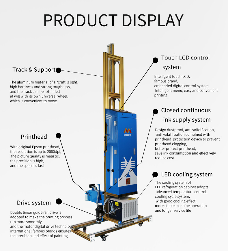 3d Vertical Wall Sticker Printing Machine 4 Colors Automatic Matching