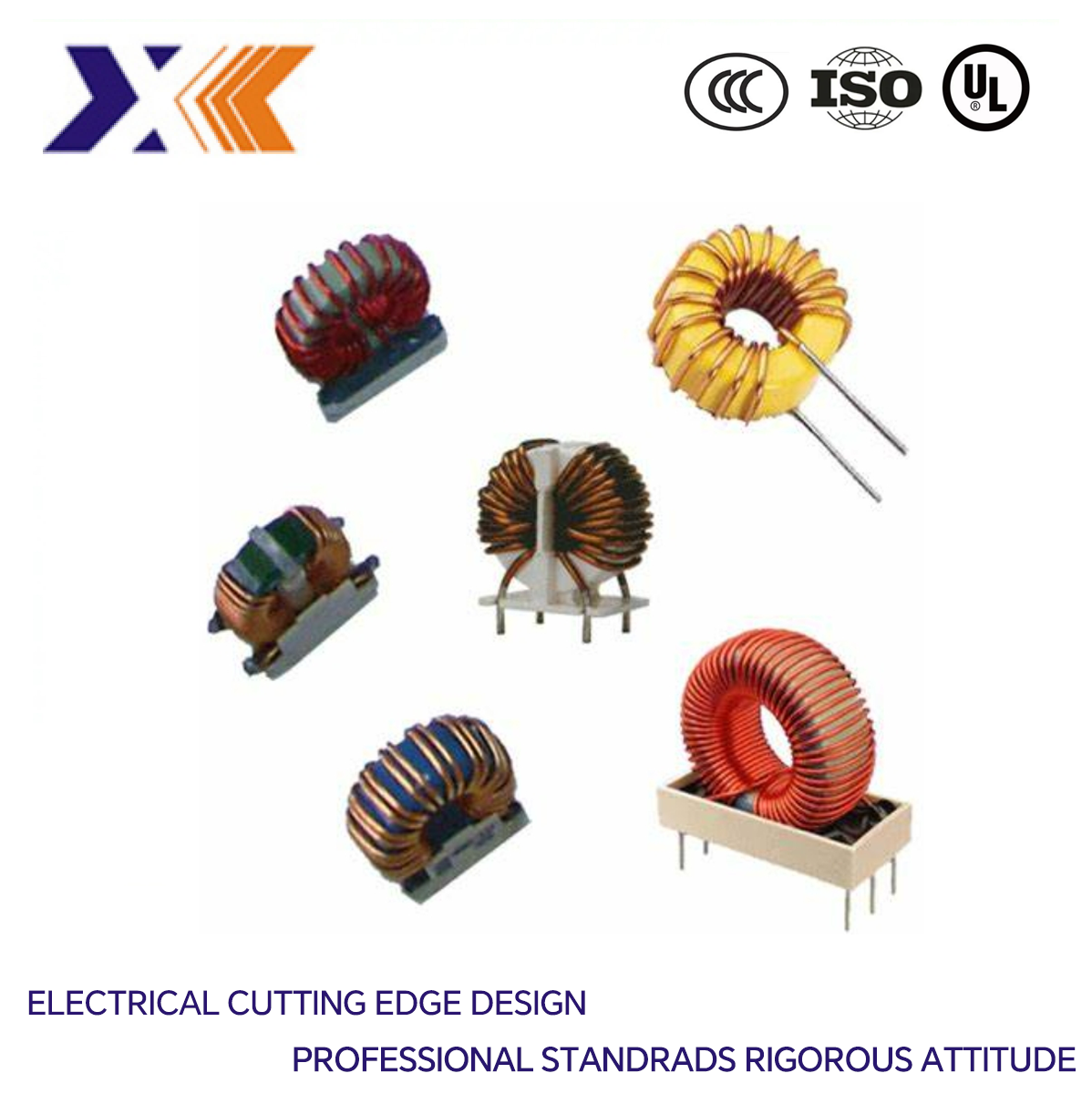 Customized Height Flat Copper Wire Inductor with High Power and 0.1-10KOHM Resistance