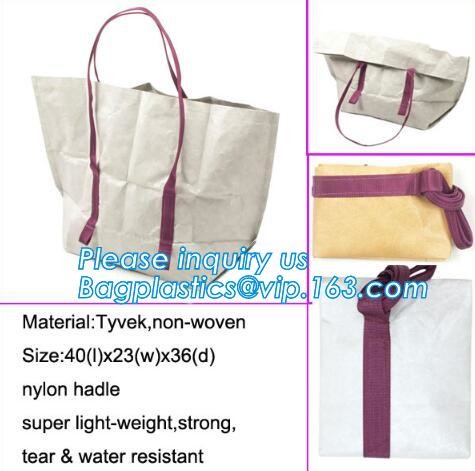 promotional tyvek reusable shopping bag recyclable black durable travel tote bag,breathable dopont Tyvek paper shopping