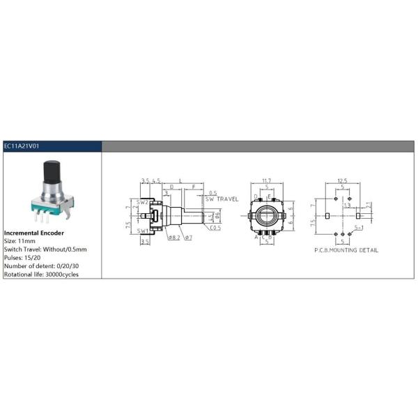 Rotary Encoder with Display and Shaft Sensor for Industrial Use