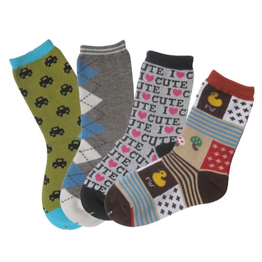 Quality Knitted soft custom color, design classic Patterned Kid Socks for sale