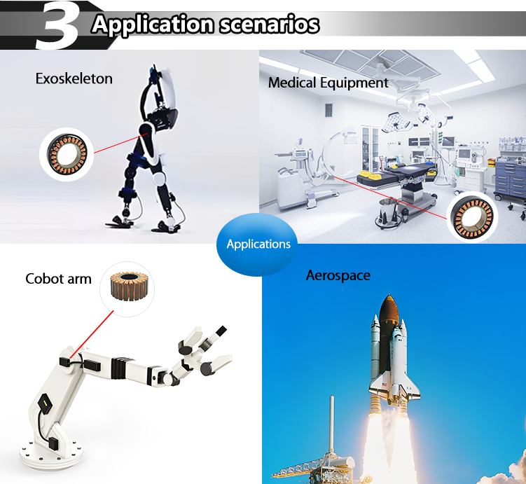 Faradyi Factory Custom BLDC Frameless Motor for Robot Application Support Service Robot Joints and Arms