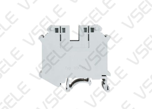 Quality UIK 35 Type Din Rail Terminal Blocks Pure Copper Guide 35MM Square Combined Current for sale