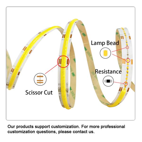 LED Light Source 12W/meter Electroplate COB 320Ds Light Strip SL- COB-03208D65