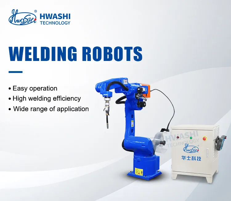 Hwashi Industrial CNC Welding Machine Robotic 6 Axis with Servo, Welding Robot Arm Positioner Rack, Automatic TIG Welding Robot