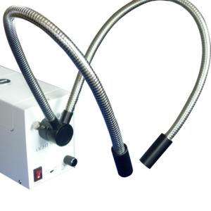 Dual Arm Fiber Optic Light Guide gooseneck microscope illuminator
