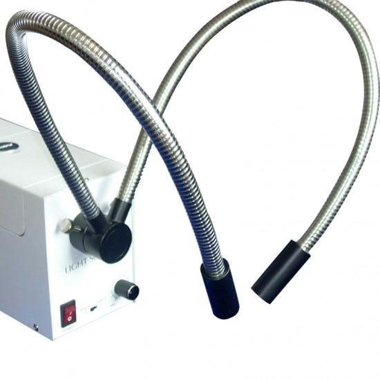 Quality Dual Arm Fiber Optic Light Guide gooseneck microscope illuminator for sale