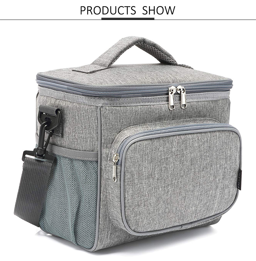 Insulated Lunch Box Portable Lunch Bag Adult Kids with Shoulder Strap