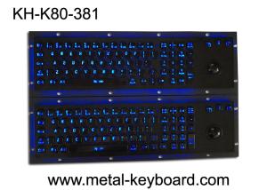 China Illuminant Waterproof SS Industrial Metal Keyboard With Trackball Pointing Device on sale