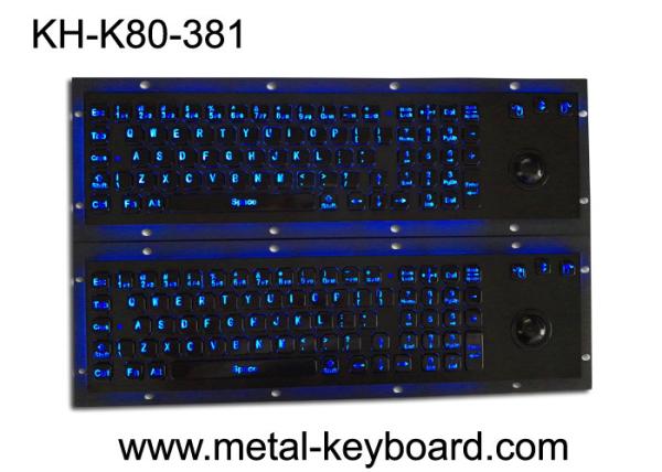 Quality Illuminant Waterproof SS Industrial Metal Keyboard With Trackball Pointing Device for sale