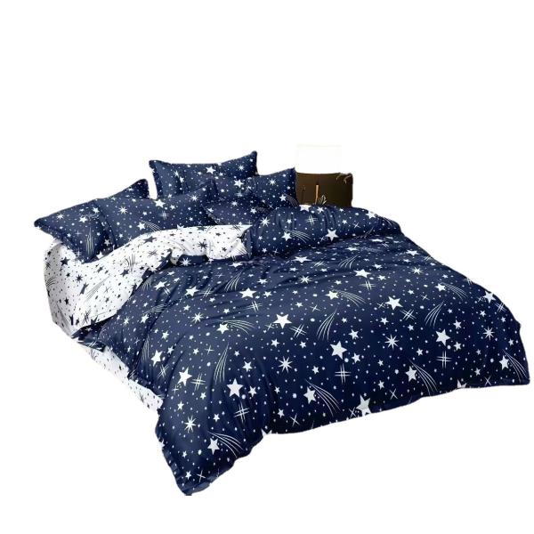 100% Cotton Microfiber Home Hotel Wedding Bedding Set with Diagonal Printing and Lace Bed Skirt