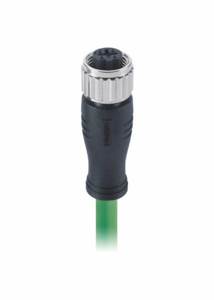 Quality EMI Shielded Free End M12 Ethernet Connector D Code With Cat5e S / FTP Cable for sale