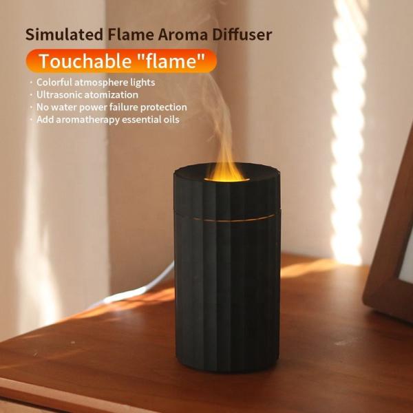New Arrival New Hot Usb Essential Oil flame Aroma Diffuser Ultrasonic Air Portable Waterless Humidifier 100Ml Car Aroma Diffuser