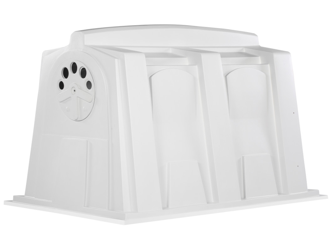 China Polyethylene White Calf Hutches Side Panel Rectangle Shape Weather Resistant wholesale