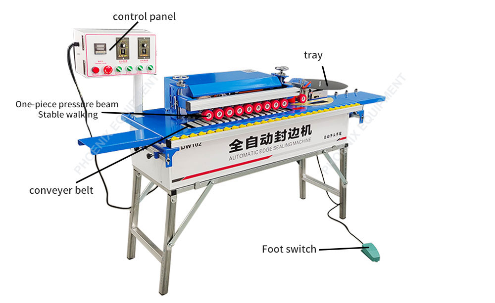 0.5-0.8Mpa Air Source Pressure Wood Edge Sealing Machine for Based Panels Machinery
