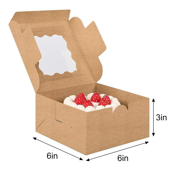 Quality Flourish Arrivals Cake/Bakery/Candy Folding Window Boxes with Lids Packaging Solution using 100% Recycled Material Paper for sale