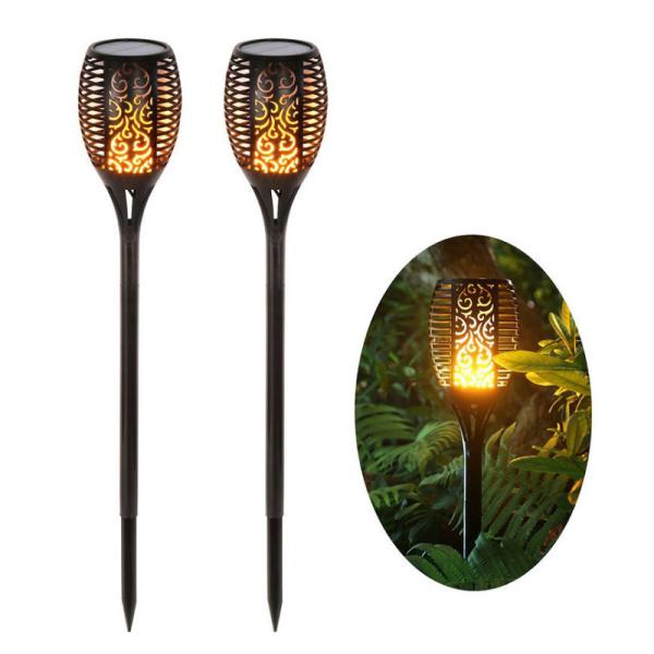Quality 1w Flickering Flame Solar Lights , LED Solar Torch Light 8-10 Hours Lasting Time for sale