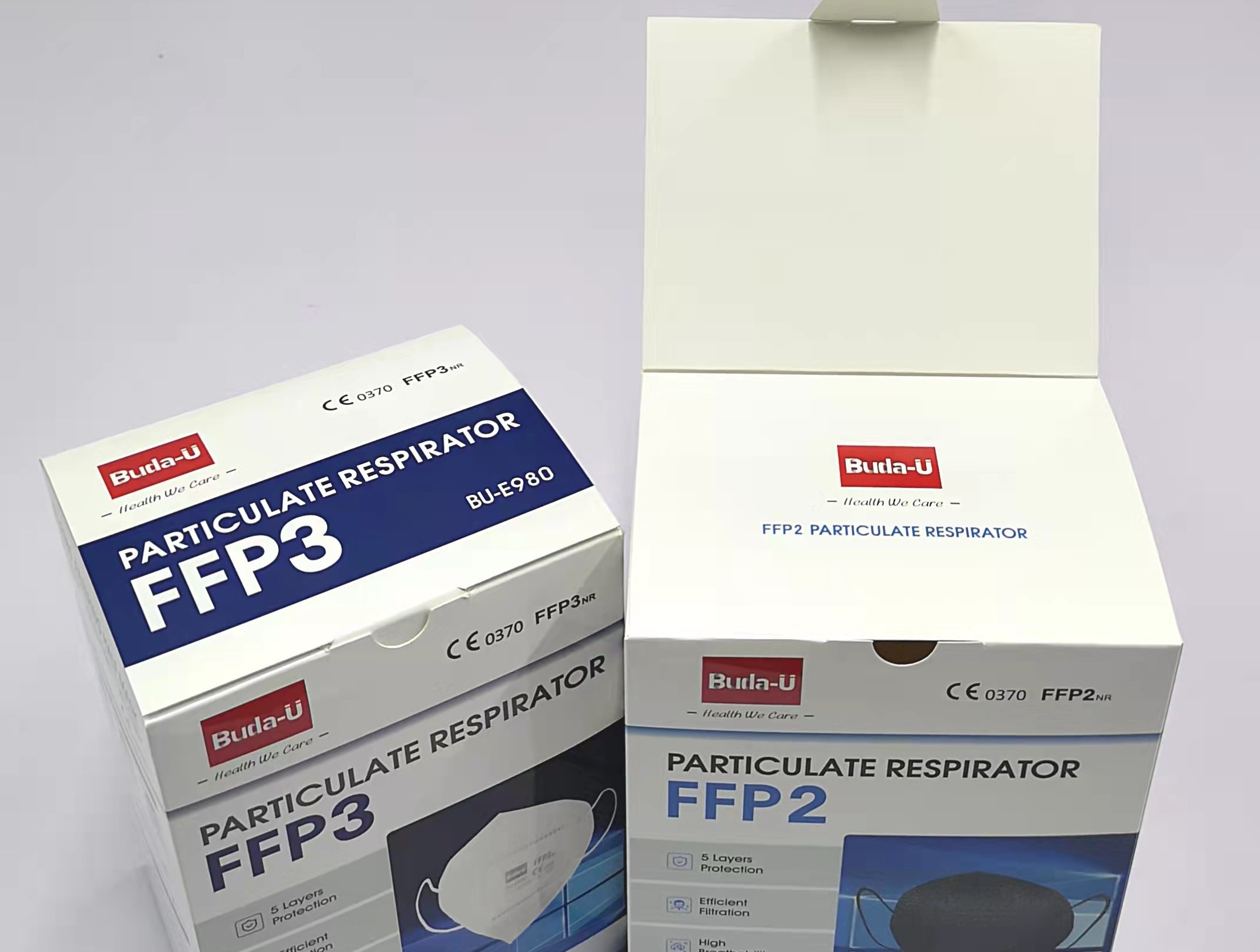 CE 0370 And FDA Disposable Nonwoven Face Mask Particulate Respirator , FFP2 Protective Respirator With Earloops