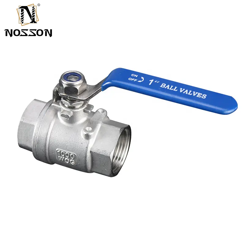 Normal Temperature SS316/304 2 Pcs Stainless Steel Ball Valve for Hydraulic Media 1000psi BSP NPT Threaded